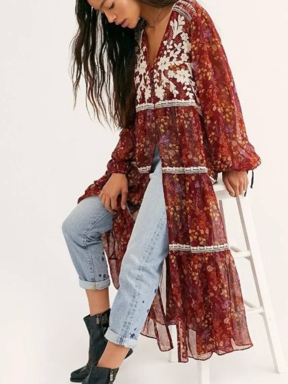 Free People Call On Me Midi Dress NWOT Large